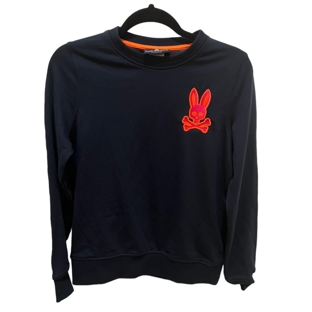 Psycho Bunny Navy Vale Embroidered Sweatshirt Xxs